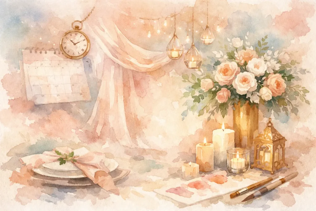 Event Planning Timeline Template for Décor