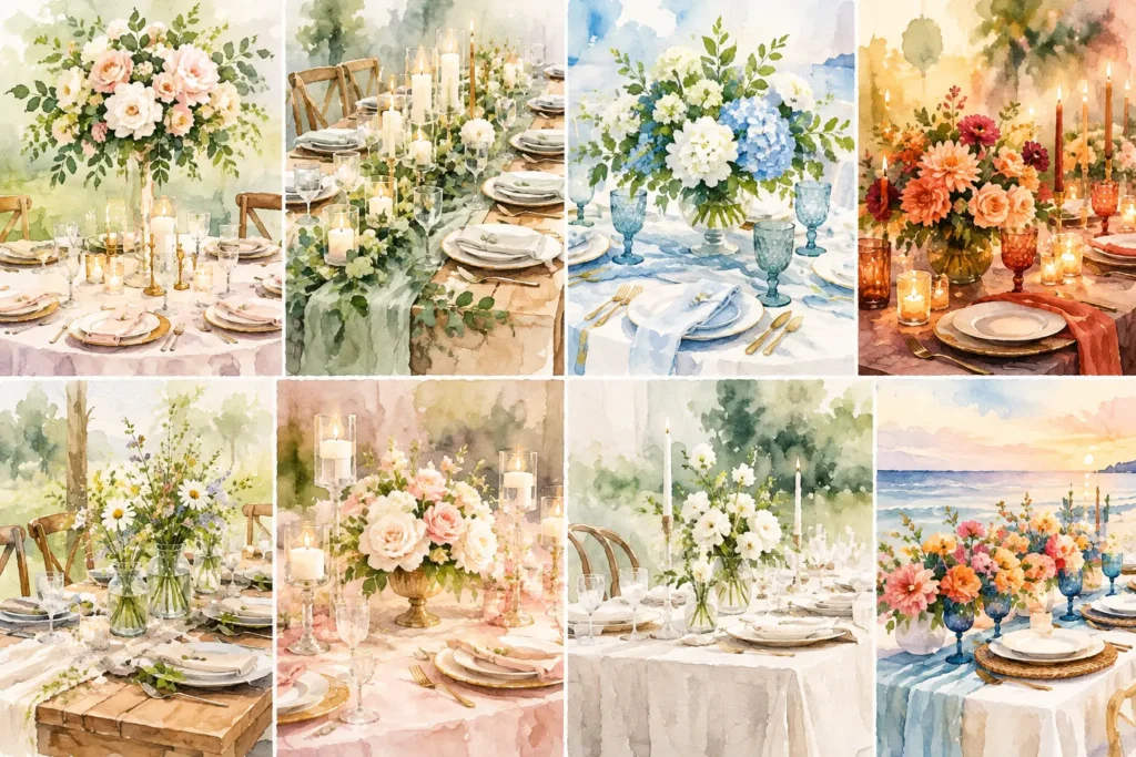 10 Reception Tablescape Examples to Inspire You