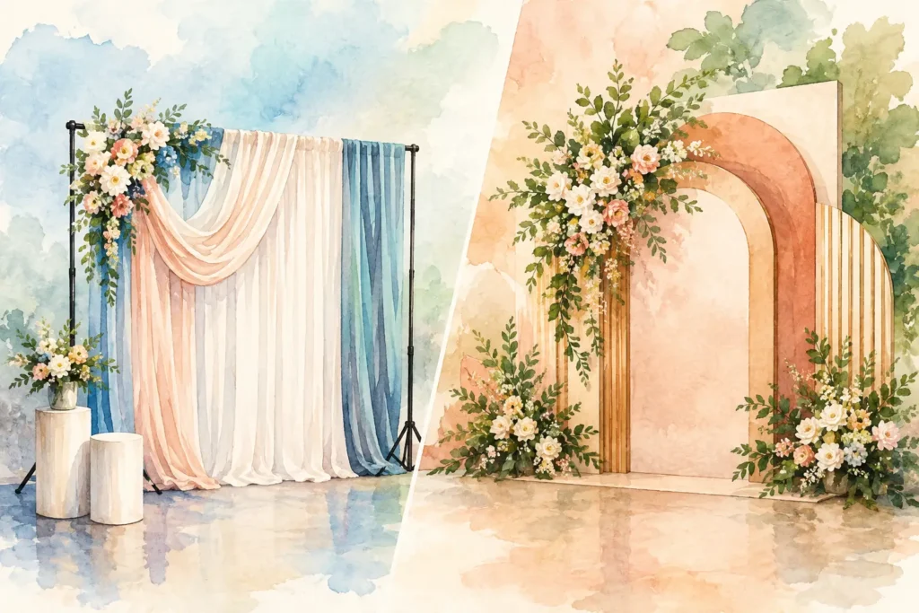 Backdrop Rentals Versus Custom Installations